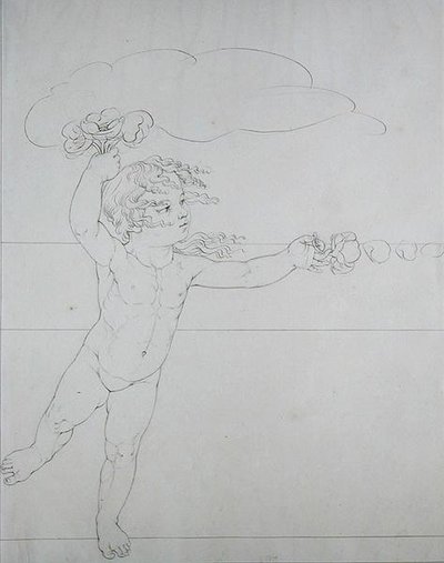 Genie with a Rose, a study for The Morning, 1803 by Philipp Otto Runge